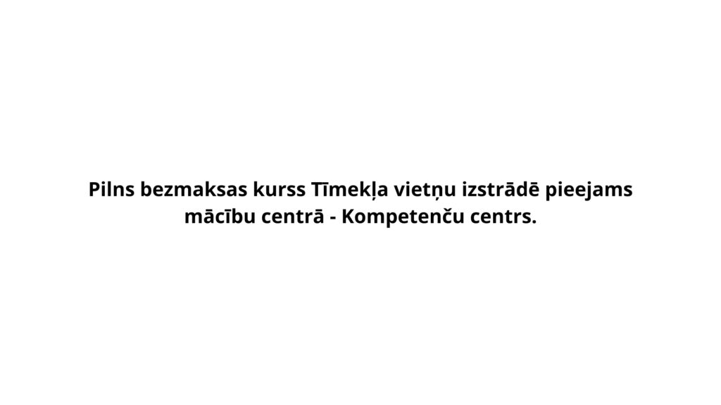 Bezmaksas kursi mājaslapu izstrādē